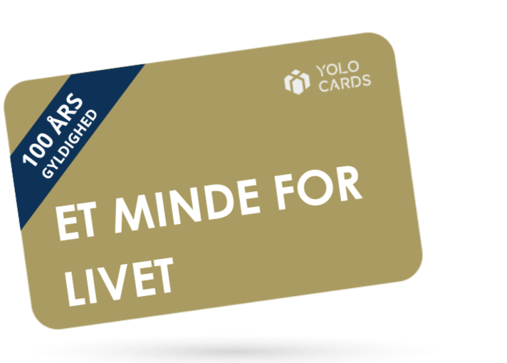 Gyldent YOLO-kort - Gavekort til et Minde for Livet