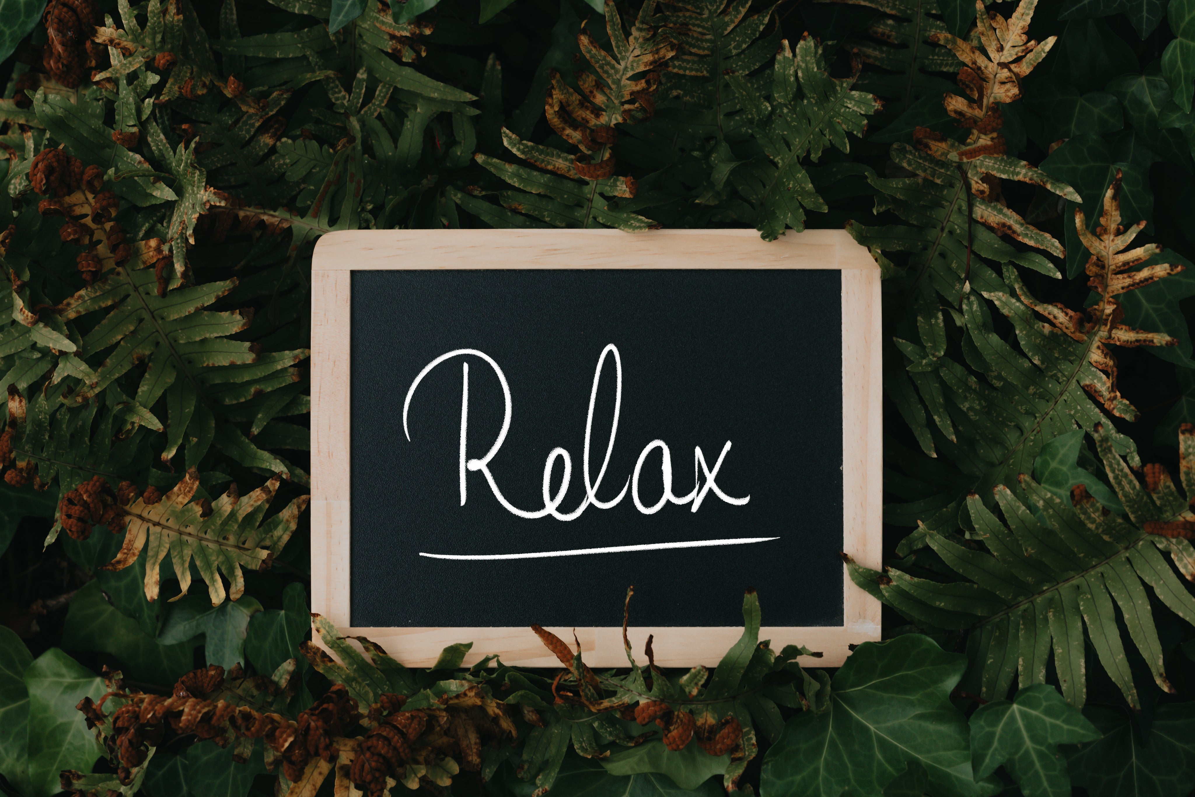 Tavle "Relax"-skilt