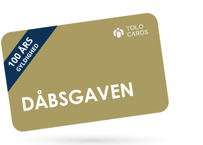 Gyldent YOLO-kort - Dåbsgaven