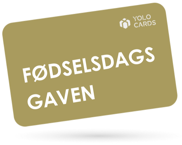 Guld YOLO gavekort - Fødselsdags gaven