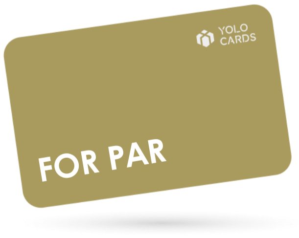 Guld YOLO gavekort - Gave for par