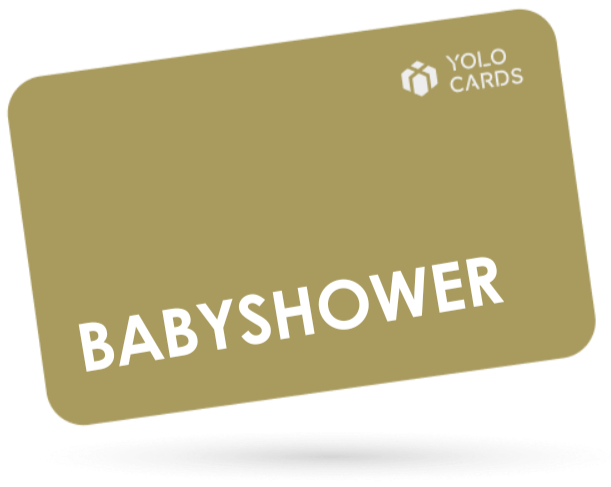 Guld YOLO Card - Gavekort til Babyshower