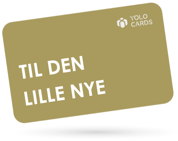 Guld YOLO Card - Gavekort til den lille nye