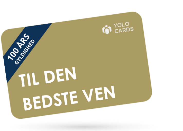 Gyldent YOLO-kort - Gavekort til den Bedste Ven