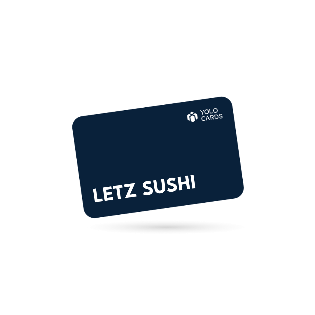 LETZ SUSHI gavekort – YOLO Cards